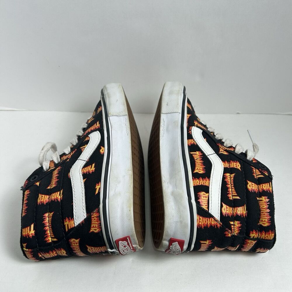 Vans X Thrasher Old Skool SK8-Hi Canvas Black Skateboarding Mens Shoes Sneaker - Picture 6 of 10